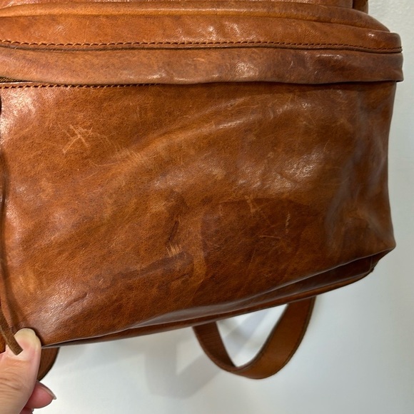 Madewell Lorimer Full Size Leather Backpack Cognac Brown G2015 main image 11